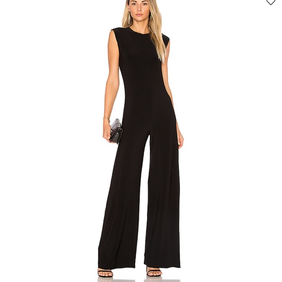 Norma Kamali Pants - NORMA KAMALI Sleeveless Black Jumpsuit Black